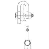 CARCANO A053 Grillo diritto alta resistenza con bullone