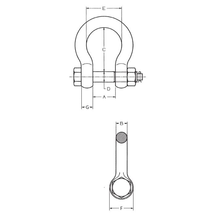 CARCANO A054 Grillo a cuore alta resistenza con bullone