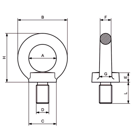 CARCANO A553-A584 Golfare maschio din 580 in acciaio inox