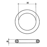 CARCANO A564 Anello circolare in acciaio inox