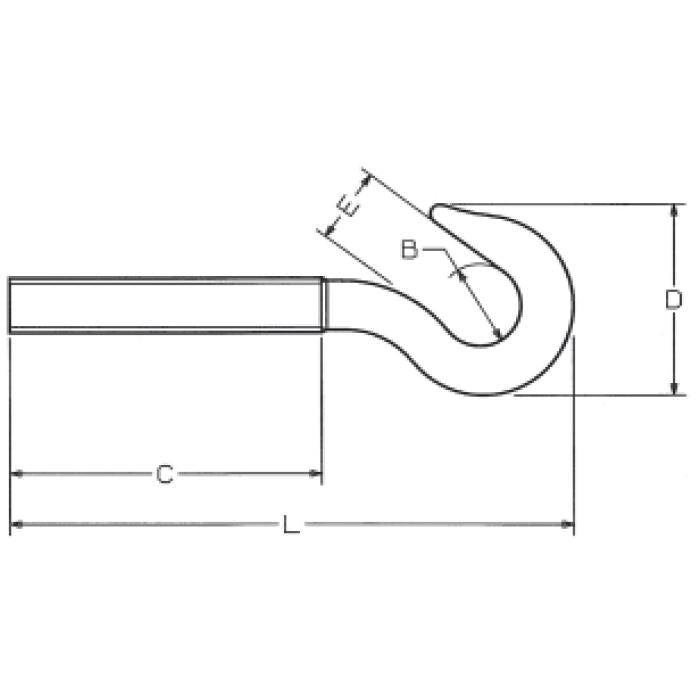 CARCANO A576 Gancio in acciaio inox