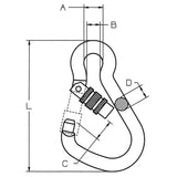 CARCANO A580 Moschettone in acciaio inox