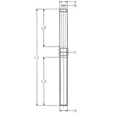 CARCANO A586 Terminale a pressare in acciaio inox