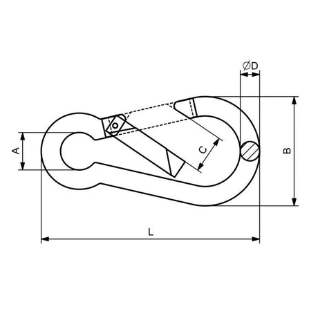 CARCANO A601 Moschettoni in alluminio colorato