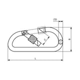 CARCANO A603 Moschettoni in alluminio colorato con ghiera
