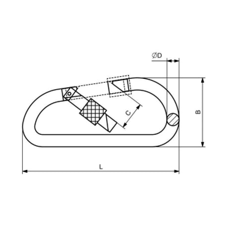 CARCANO A603 Moschettoni in alluminio colorato con ghiera
