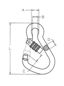 CARCANO A076K Moschettone con ghiera
