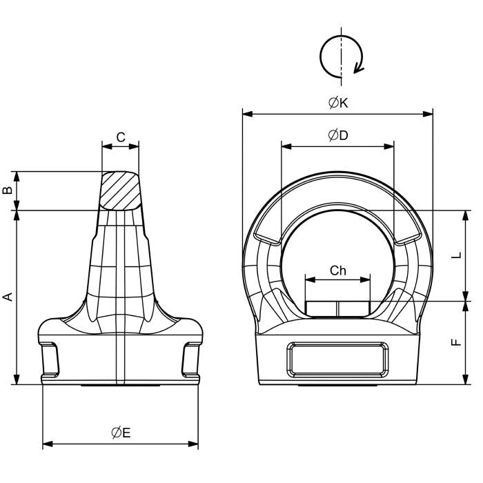 CARCANO C810FX Golfare girevole femmina h.q.e.