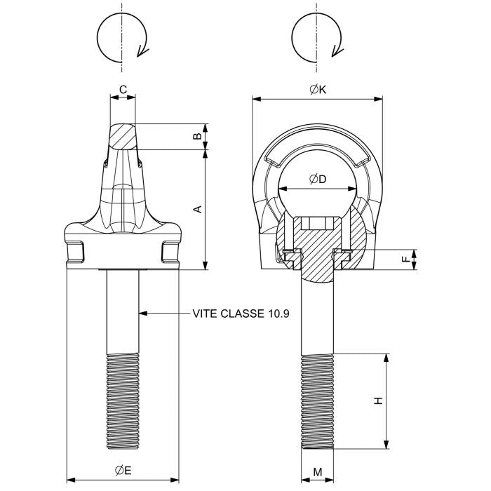CARCANO C810X Golfare girevole h.q.e