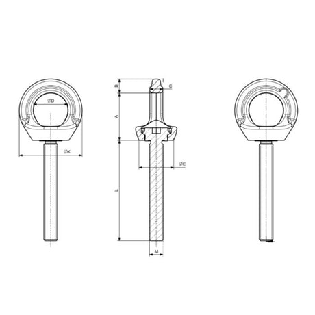 CARCANO C901X H.T. Dispositivo girevole anticaduta con vite h.t. (Dpi) en795