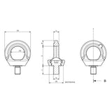 CARCANO C903X H.T. Dispositivo girevole anticaduta in acciaio inox con vite h.t. (Dpi) en 795