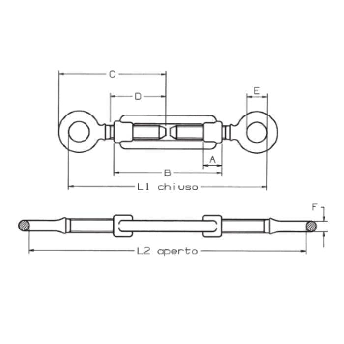 CARCANO A009 Tenditore a due occhi