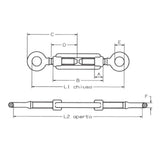 CARCANO A009 Tenditore a due occhi