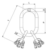 CARCANO CP4 Anelloni con attacco a forcella