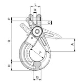 CARCANO CRFX Gancio di sicurezza a forcella