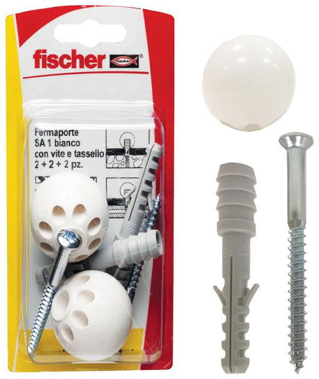 FISCHER Paracolpi porta SA 1N B K bianco (1 Pz.)