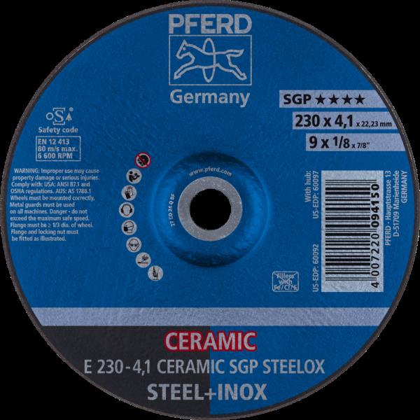 PFERD Dischi da sbavo E 230-4,1 CERAMIC SGP STEELOX