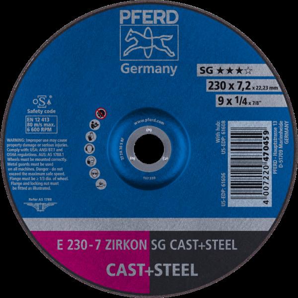 PFERD Dischi da sbavo E 230-7 ZIRKON SG CAST+STEEL