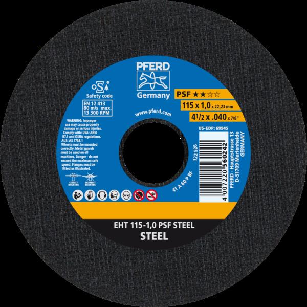PFERD Dischi da taglio EHT 115-1,0 PSF STEEL