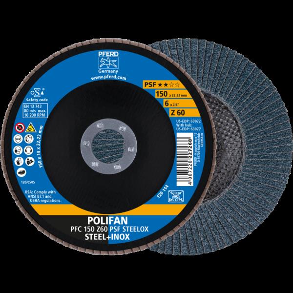 PFERD Dischi lamellari POLIFAN PFC 150 Z 60 PSF STEELOX