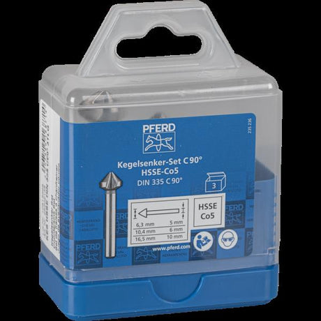 PFERD Utensili per forare e svasare SET KES HSSE DIN 335 C90° 3