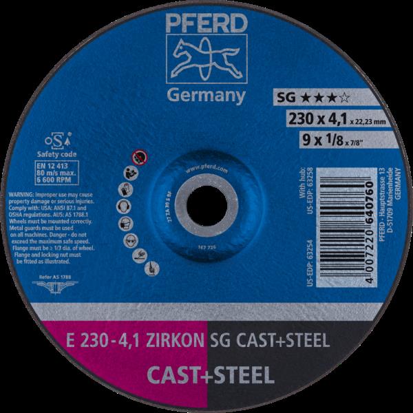 PFERD Dischi da sbavo E 230-4,1 ZIRKON SG CAST+STEEL