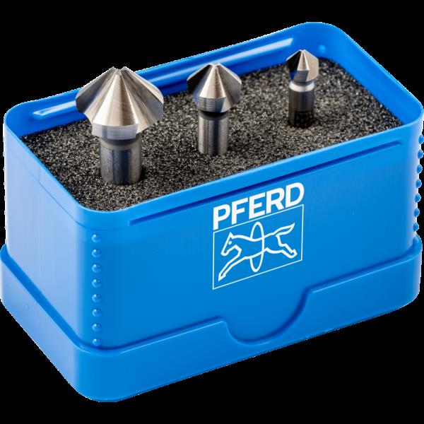 PFERD Utensili per forare e svasare SET KES HSS DIN 335 C90° 3