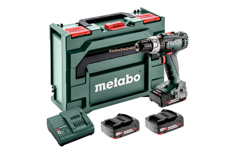Metabo Trapano-avvitatore a batteria BS 18 L Set 18V 3x2Ah Li-Power Caricabatteria SC 30 metaBOX 145 con 3 batterie Li-Power (18 V/2,0 Ah)