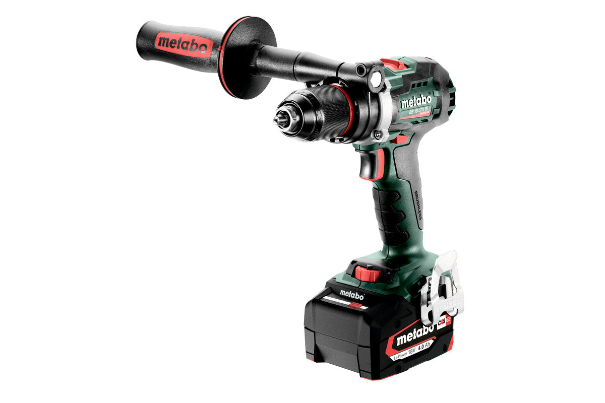 Metabo Trapano-avvitatore a batteria BS 18 LTX BL I 18V 2x4Ah Li-Power Caricabatteria ASC 55 metaBOX 145 L