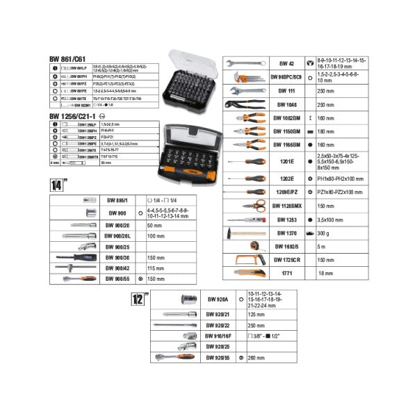Beta Valigia trolley con assortimento di 163 utensili