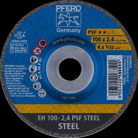 PFERD Dischi da taglio EH 100-2,4 PSF STEEL/16,0