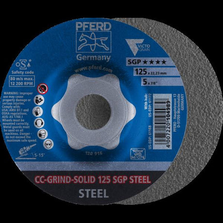 PFERD CC-GRIND (inclusi SOLID, FLEX, STRONG) CC-GRIND-SOLID 125 SGP STEEL