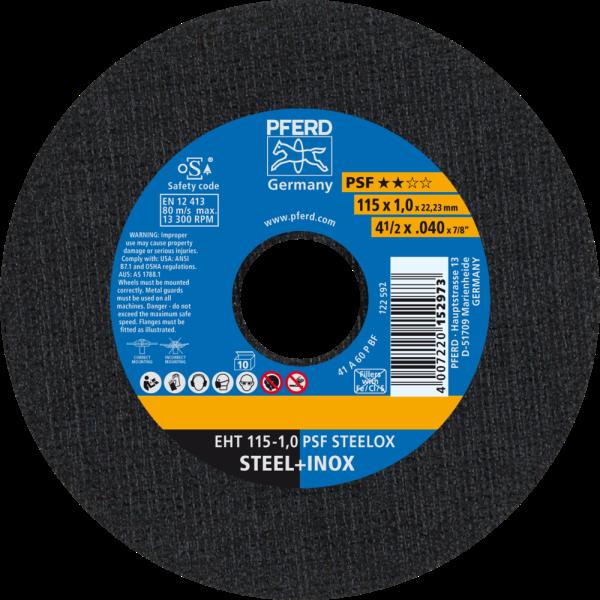 PFERD Dischi da taglio EHT 115-1,0 PSF STEELOX (10)