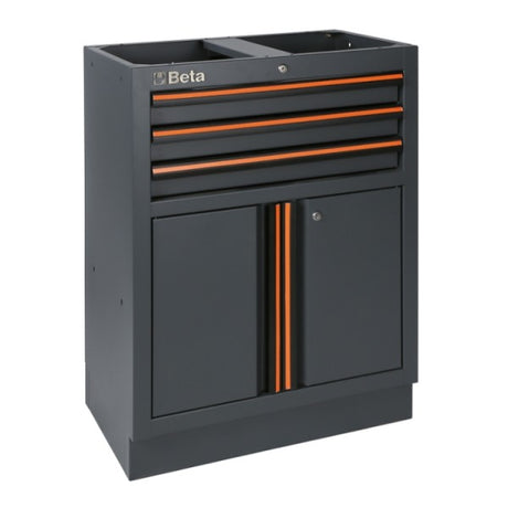 Beta Modulo fisso con 3 cassetti e 2 antine per arredo officina C45PRO