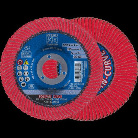 PFERD Dischi lamellari POLIFAN PFR 125-L CO 60 SGP CURVE STEELOX