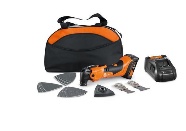 FEIN Utensile ad oscillazione a batteria Multimaster senza fili AMM 500 AS 2 Ah in borsa di nylon