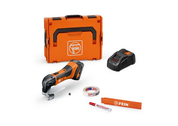 FEIN Cesoia per lamiera a batteria fino a 1,6 mm ABLS 18 1.6 E AS Set 1x 5 Ah