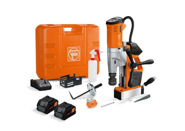 FEIN Trapano universale a batteria con base magnetica per punte a corona fino a 35 mm AKBU 35 PMQW 18 V AS Set 2x 8 Ah