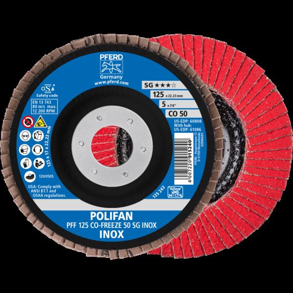 PFERD Dischi lamellari POLIFAN PFF 125 CO-FREEZE 50 SG INOX