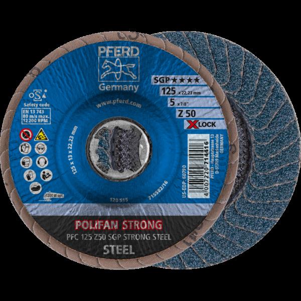 PFERD Dischi lamellari POLIFAN PFC 125 Z 50 SGP STRONG STEEL/X-LOCK