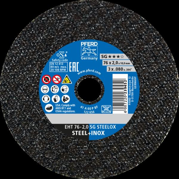 PFERD Dischi da taglio EHT 76-2,0 SG STEELOX/10,0