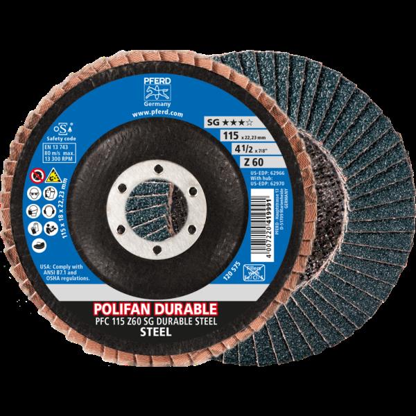 PFERD Dischi lamellari POLIFAN PFC 115 Z60 SG DURABLE STEEL