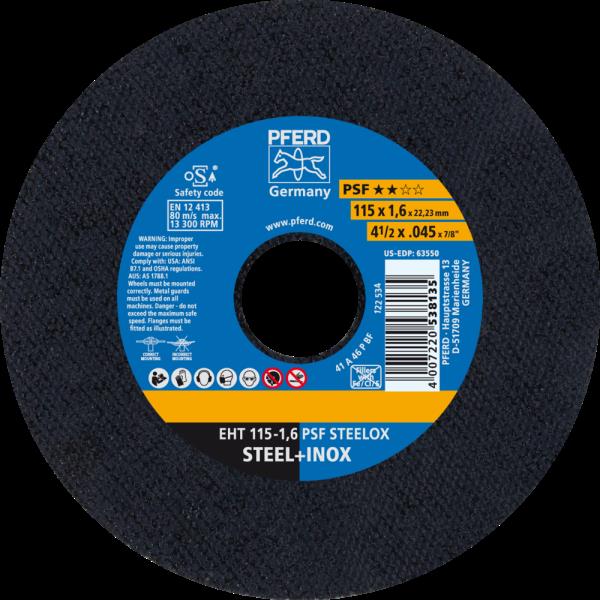 PFERD Dischi da taglio EHT 115-1,6 PSF STEELOX