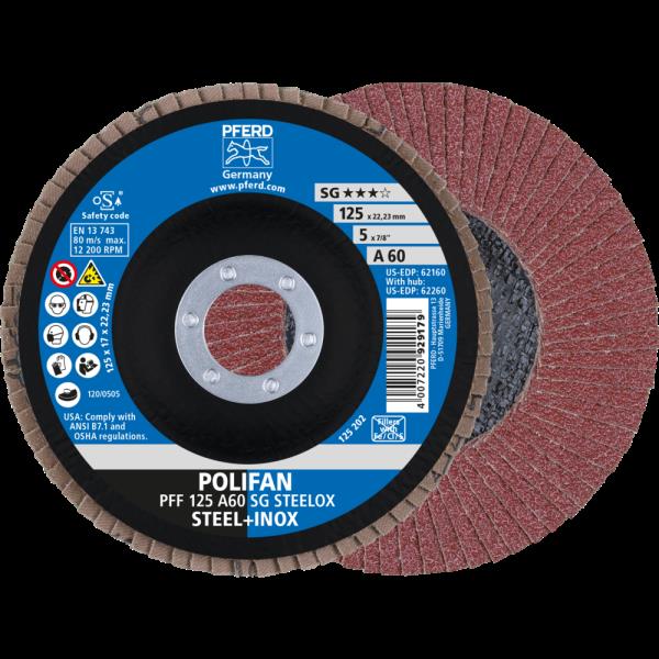 PFERD Dischi lamellari POLIFAN PFF 125 A 60 SG STEELOX