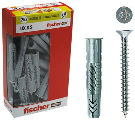 FISCHER Tasselli UX 8X50 S Y con vite (1 Pz.)