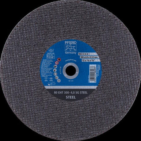 PFERD Dischi da taglio 80 EHT 300-4,0 SG STEEL/22,23