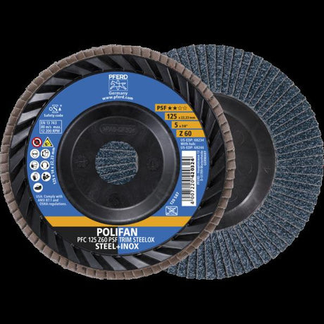 PFERD Dischi lamellari POLIFAN PFC 125 Z 60 PSF TRIM STEELOX