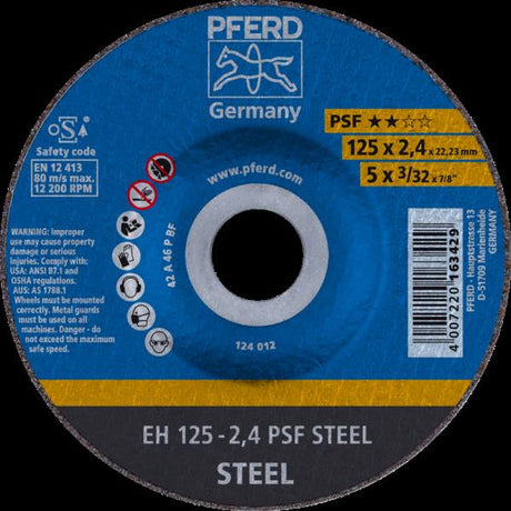 PFERD Dischi da taglio EH 125-2,4 PSF STEEL