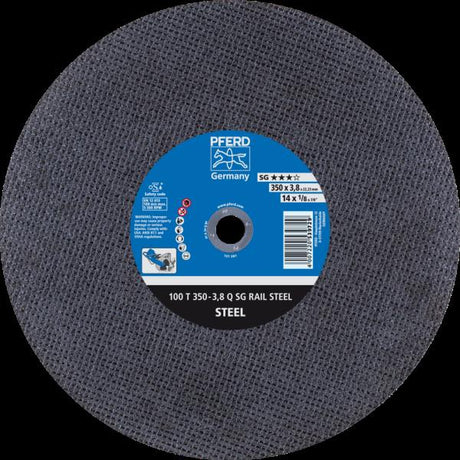 PFERD RAIL SG dischi taglio stazionario 100 T 350-3,8 Q SG RAIL STEEL/22,23