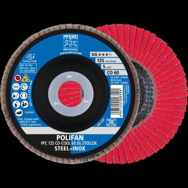 PFERD Dischi lamellari POLIFAN PFC 125 CO-COOL 60 SG STEELOX
